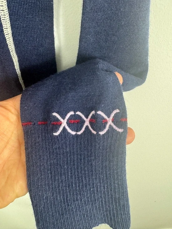 Meister Merino Wool Navy Blue White Trim Vintage Sweater Size Small - Picture 7 of 12